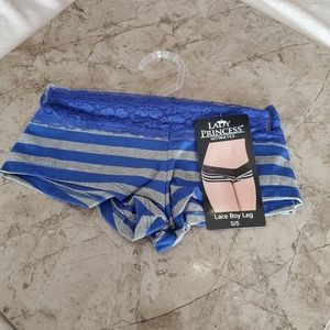 Blue Striped Boyshort Panty